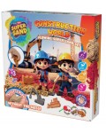 Игрален комплект Play-Toys - Пясък за игра, Строителни машини