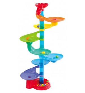 Игрален комплект PlayGo - Писта с топчета Marble Swirly Run, 31 части