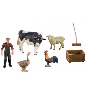 Игрален комплект Rappa - Ферма в кутия, 7 части Игрален комплект Rappa - Ферма в кутия, 7 части