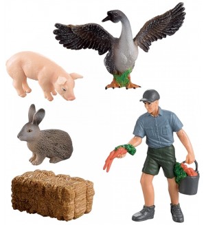 Игрален комплект Rappa - Фермерски животни в кутия, 5 части Игрален комплект Rappa - Фермерски животни в кутия, 5 части