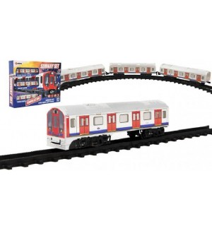 Игрален комплект Raya Toys - Електрическо метро с релси, 88 cm Игрален комплект Raya Toys - Електрическо метро с релси, 88 cm