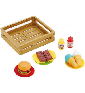 Игрален комплект Raya Toys - Food Box Бургер и сладолед