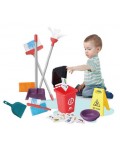Игрален комплект Raya Toys - Сет за почистване Little Dustman, 14 части