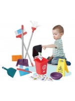 Игрален комплект Raya Toys - Сет за почистване Little Dustman, 14 части
