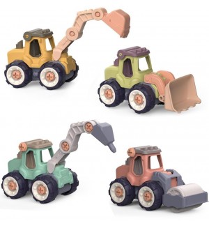 Игрален комплект Raya Toys - Строителни машини с отвертка Игрален комплект Raya Toys - Строителни машини с отвертка