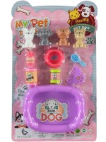 Игрален комплект RS Toys - Кученца с аксесоари за баня, асортимент