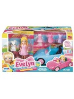 Игрален комплект RS Toys - Кукла Евелин с кола и аксесоари, асортимент