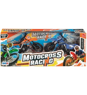 Игрален комплект RS Toys - Мото-крос мотоциклети с амортисьори, 1:12