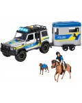 Игрален комплект с фигури Dickie Toys  - Полицейско ремарке за коне