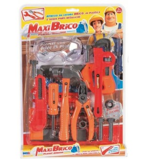 Игрален комплект с инструменти RS Toys - Maxi Brico, 15 части