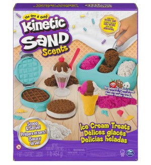 Игрален комплект Spin Master - Кинетичен пясък с аромат, сладолед