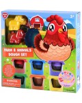 PLGo Комплект пластилин за игра - Животни от фермата