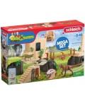 Игрален комплект Schleich Dinosaurs - Битка за динозавърския храм, 169 части