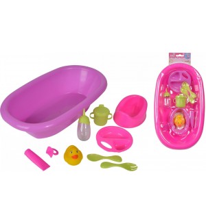 Игрален комплект Simba Toys New Born Baby - Вана за кукли, асортимент