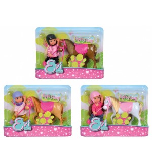 Игрален комплект Simba Toys - Понитата на Еви, асортимент