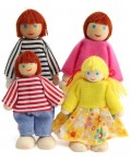 Игрален комплект Smart Baby - Семейство дървени кукли, 4 броя