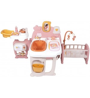 Игрален комплект Smoby Baby Nurse - Голям център за игра с кукли, с 18 аксесоара