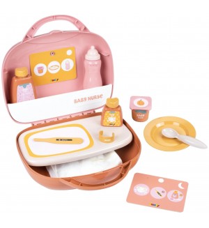 Игрален комплект Smoby Baby Nurse - Куфарче за кукли, с 13 аксесоара
