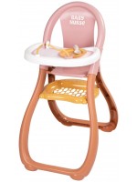 Игрален комплект Smoby Baby Nurse - Столче за хранене, с 2 аксесоара Игрален комплект Smoby Baby Nurse - Столче за хранене, с 2 аксесоара