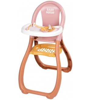 Игрален комплект Smoby Baby Nurse - Столче за хранене, с 2 аксесоара Игрален комплект Smoby Baby Nurse - Столче за хранене, с 2 аксесоара