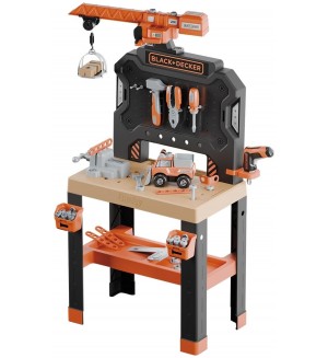 Игрален комплект Smoby Black & Decker Bricolo - Работна маса, 87 части