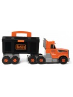 Игрален комплект Smoby Black & Decker - Камион с кран и кутия с инструменти