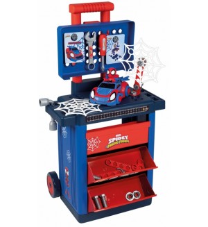 Игрален комплект Smoby - Количка с инструменти Spidey 