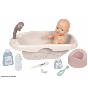 Игрален комплект Smoby - Комплект за баня с бебе и аксесоари