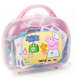 Игрален комплект Smoby Peppa Pig - Чичо доктор в куфарче 