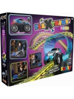Игрален комплект Smoby - Писта Flextreme с количка, неонов