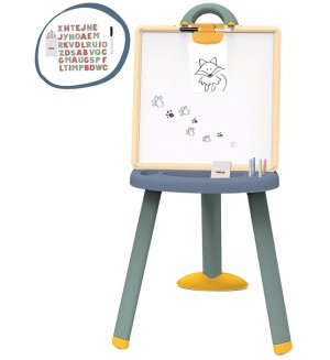 Игрален комплект Smoby - Пластмасова дъска + букви, синя