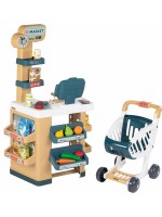 Игрален комплект Smoby - Супермаркет с количка за пазаруване