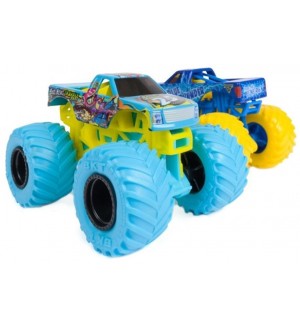 Игрален комплект Spin Master Monster Jam - Blue Thunder vs Bad News Travels Fast, 1:64
