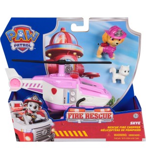 Игрален комплект Spin Master Paw Patrol Fire Rescue - Хеликоптерът на Скай