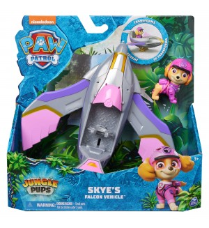 Игрален комплект Spin Master Paw Patrol Jungle Pups - Скай с превозно средство Игрален комплект Spin Master Paw Patrol Jungle Pups - Скай с превозно средство