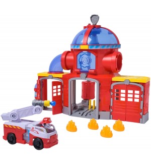 Игрален комплект Spin Master Paw Patrol -  Пожарната станция на Маршал