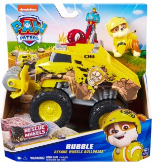 Игрален комплект Spin Master Paw Patrol Rescue Wheels - Булдозерът на Ръбъл