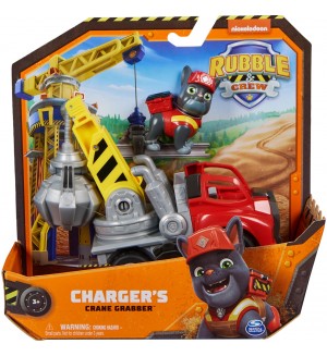 Игрален комплект Spin Master Paw Patrol Rubble & Crew - Кранът на Чарджър