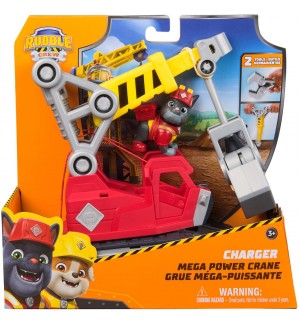 Игрален комплект Spin Master Paw Patrol Rubble & Crew - Мега кранът на Чарджър