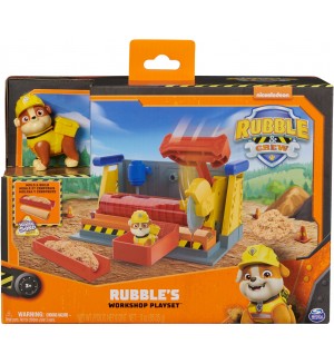 Игрален комплект Spin Master Paw Patrol Rubble & Crew - Строителната площадка на Ръбъл