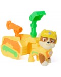 Игрален комплект Spin Master Paw Patrol - The Dino Movie, ремарке с инструменти и Ръбъл