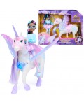 Игрален комплект Spin Master Unicorn Academy - Лейла и Глетчер, със звук и светлина