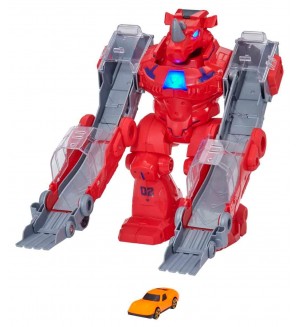 Игрален комплект HTI Teamsterz - Robo Wreckerz, Носорог изстрелвачка с кола