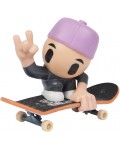 Игрален комплект Tech Deck SK8 Crew - Скейтборд за пръсти с фигурка, с бледо розова шапка