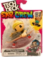 Игрален комплект Tech Deck SK8 Crew - Скейтборд за пръсти с фигурка, с жълта шапка