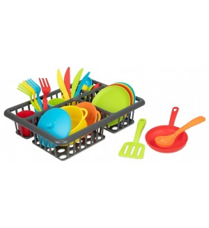 Игрален комплект Toi Toys - Прибори и съдове, 27 части