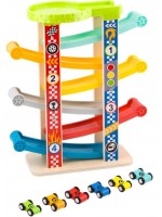 Игрален комплект Tooky Toy - Писта роли с шест колички 