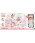 Игрален комплект Tutu Love - Кукла с количка, кошара, 36 cm
