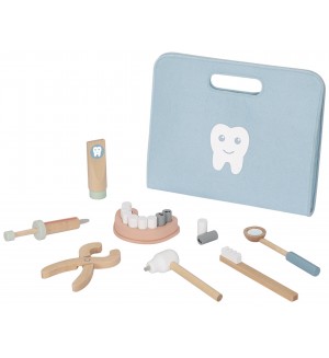 Игрален комплект в куфар Tooky Toy - Зъболекарски инструменти