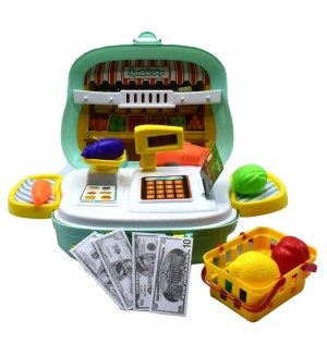 Игрален комплект в куфарче B-MAX - Касиер, 21 части, със стикери 